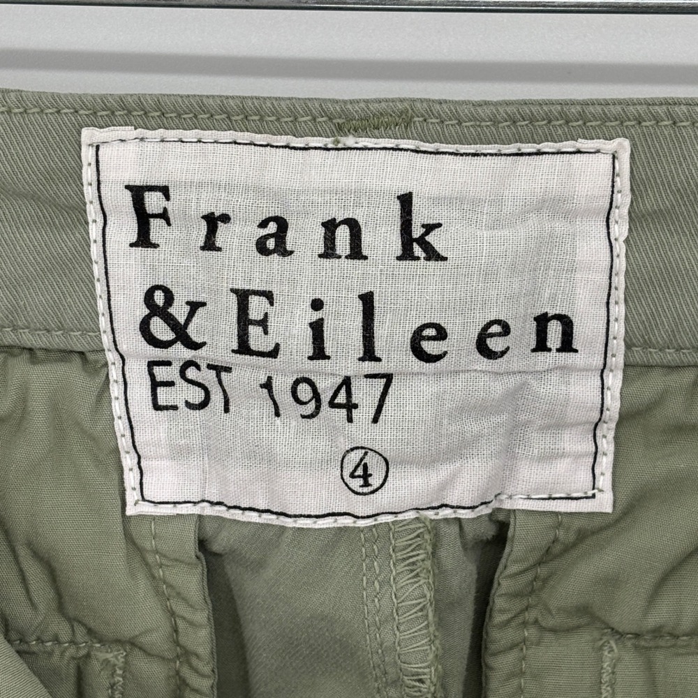 Frank & Eileen Wicklow Italian Chino Pants Sage Green Women Size 4 Crop Raw Hem - Picture 4 of 14